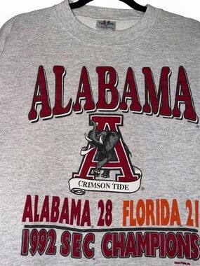 Vintage 1992 University of Alabama 90s SEC Champions football sweatshirt size M